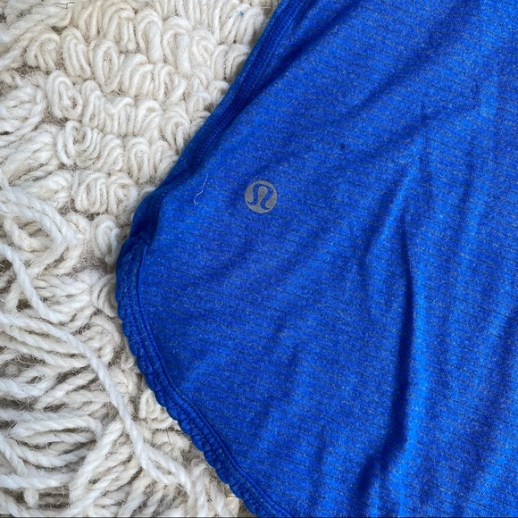 LULULEMON dream blue 105 F Singlet scalloped tank top 6 - Picture 7 of 11